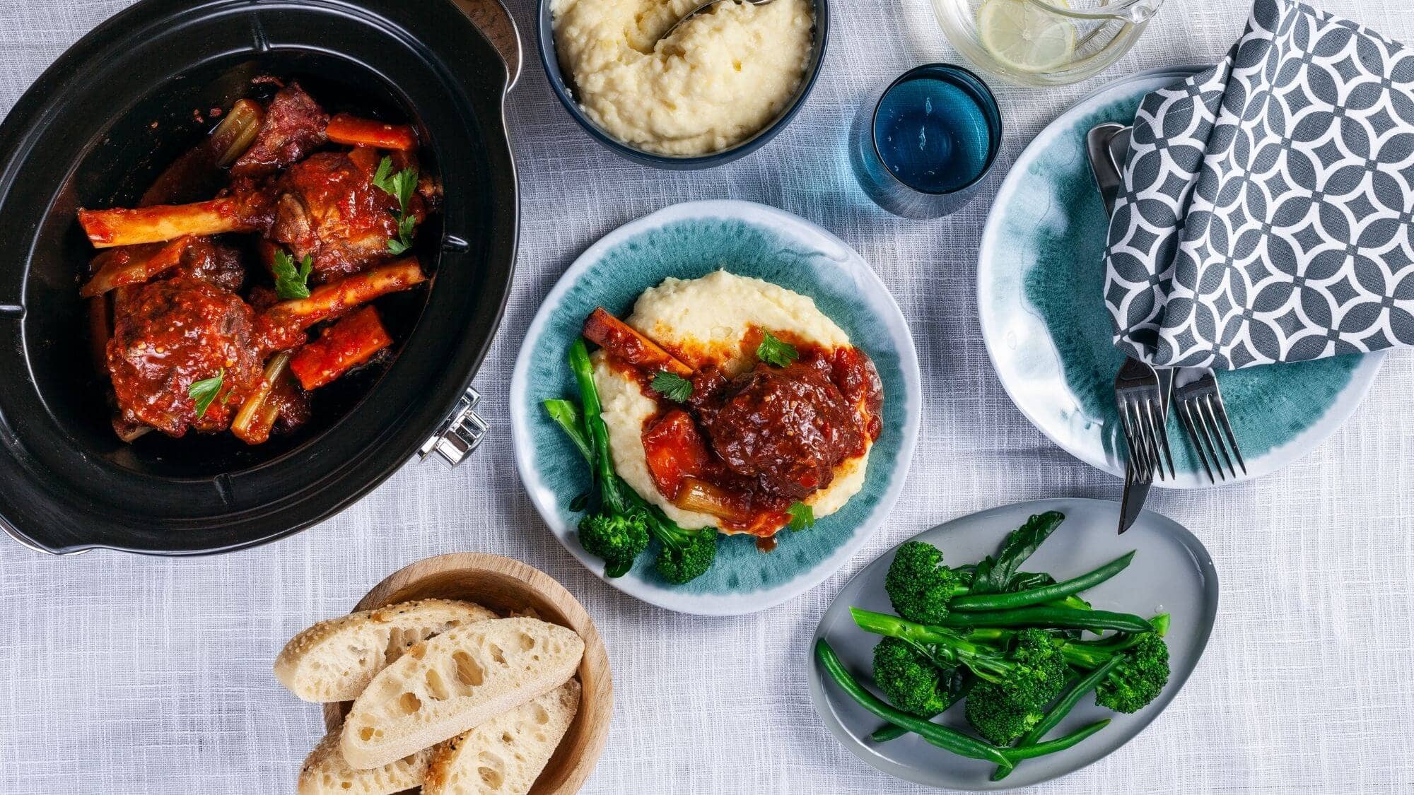 Slow Cooker Garlic & Herb Lamb Shanks Recipe