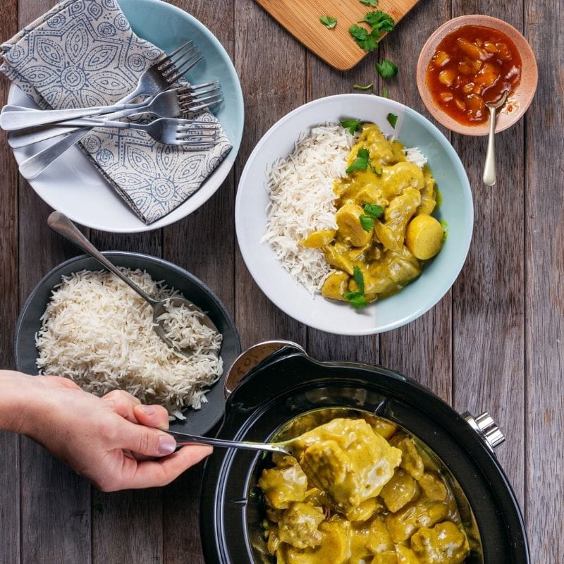 Slow Cooker Mild Chicken Curry